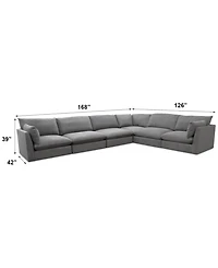 Marsten 168" 6-Pc. Fabric Sectional, Created for Macy's