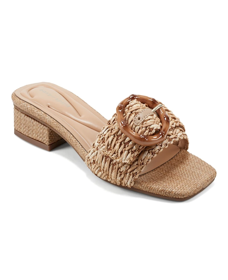 Easy Spirit Women's Gatlin Woven Low Block Heel Sandals