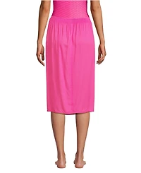 Lands' End Women's Twist Front Knee Length Swim Cover-up Skirt