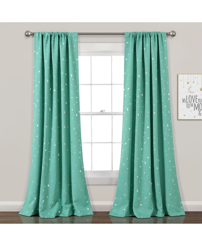 Lush Decor Star Blackout Window Curtain Panels
