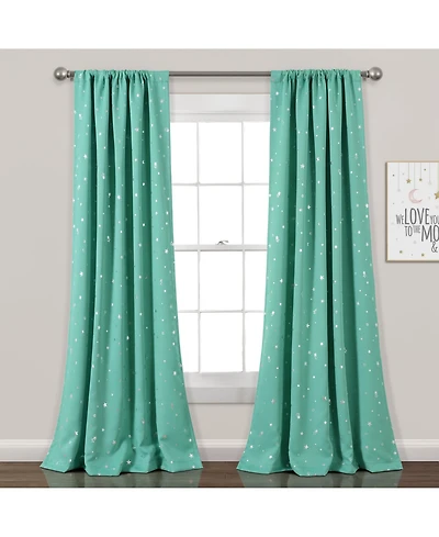 Lush Decor Star Blackout Window Curtain Panels