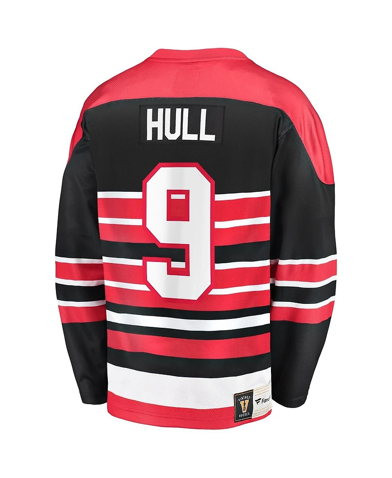 Men's Fanatics Bobby Hull Red Chicago Blackhawks Premier Breakaway Retired Player Jersey
