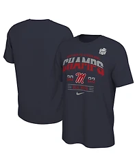 Men's Nike Navy Ole Miss Rebels 2023 Peach Bowl Champions Locker Room T-shirt