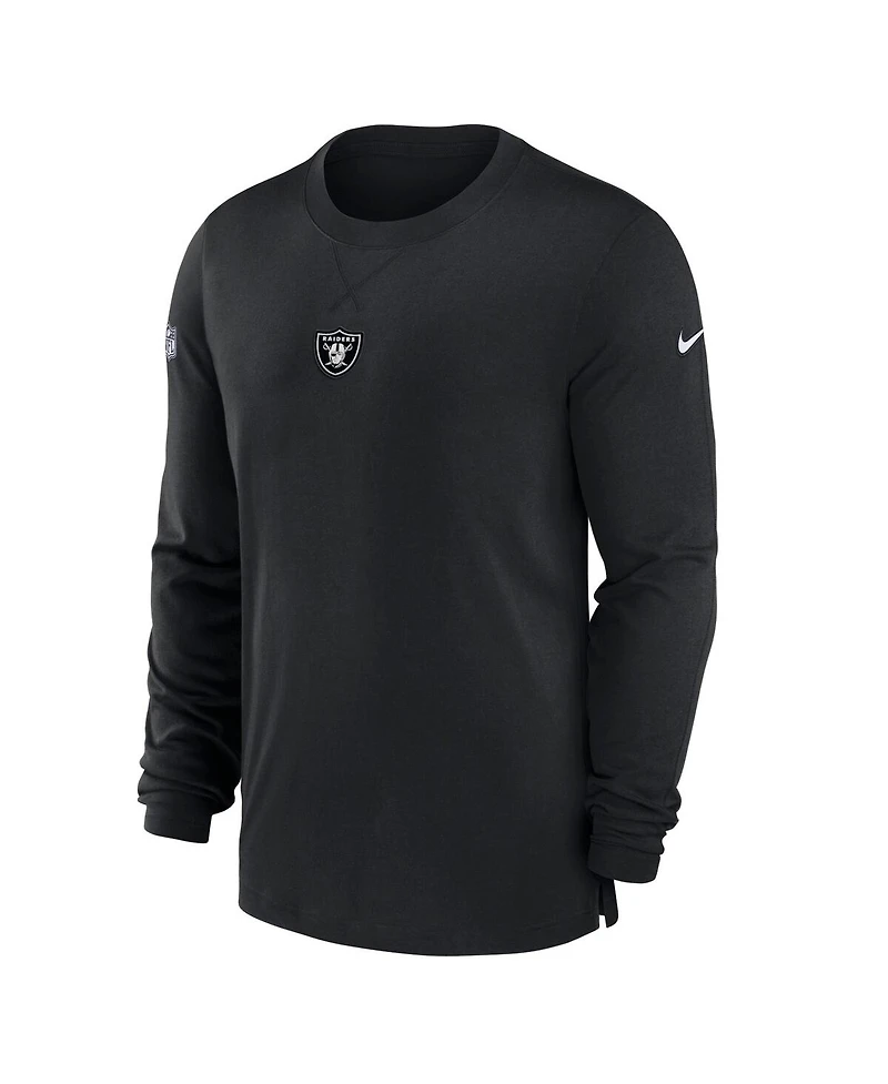 Men's Nike Black Las Vegas Raiders 2023 Sideline Performance Long Sleeve T-shirt