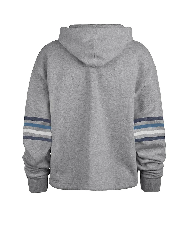 Women's '47 Brand Heather Gray Distressed Dallas Cowboys Upland Bennett Pullover Hoodie