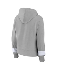 Women's Fanatics Heather Gray Brooklyn Nets Halftime Pullover Hoodie
