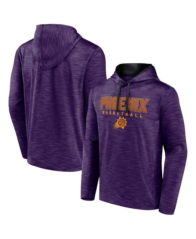 Men's Fanatics Heather Purple Phoenix Suns Fast Break Pullover Hoodie
