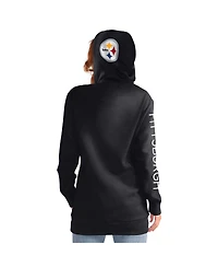 Women's G-iii 4Her by Carl Banks Black Pittsburgh Steelers Extra Inning Pullover Hoodie