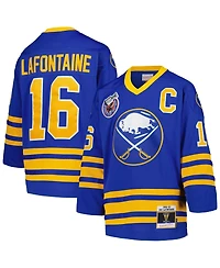 Big Boys Mitchell & Ness Pat LaFontaine Royal Buffalo Sabres 1992 Blue Line Player Jersey