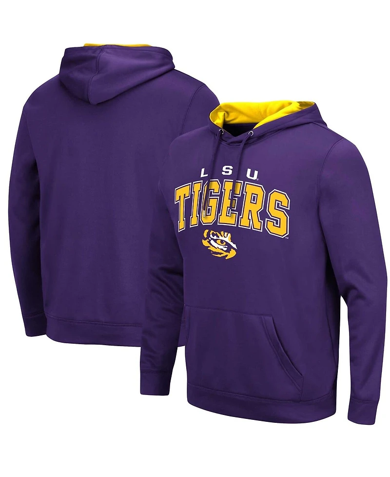Men's Colosseum Purple Lsu Tigers Resistance Pullover Hoodie
