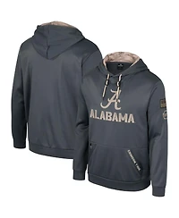 Men's Colosseum Charcoal Alabama Crimson Tide Oht Military-Inspired Appreciation Pullover Hoodie