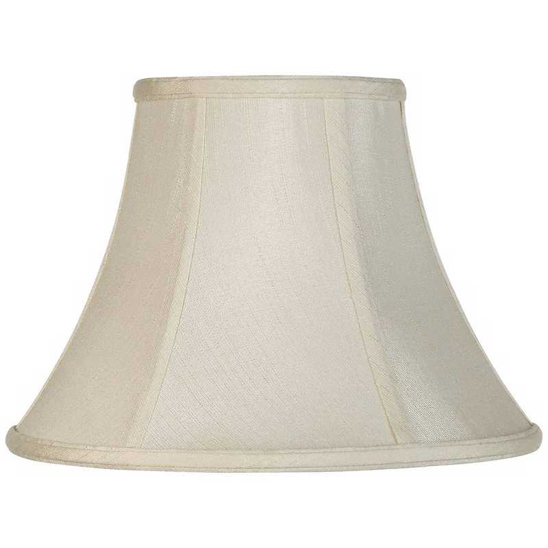 Imperial Shade Creme Small Bell Lamp Shade 6" Top x 12" Bottom x 9" Slant x 8.5" High (Spider) Replacement with Harp and Finial