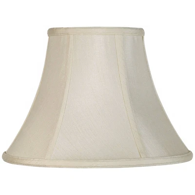Imperial Shade Creme Small Bell Lamp Shade 6" Top x 12" Bottom x 9" Slant x 8.5" High (Spider) Replacement with Harp and Finial