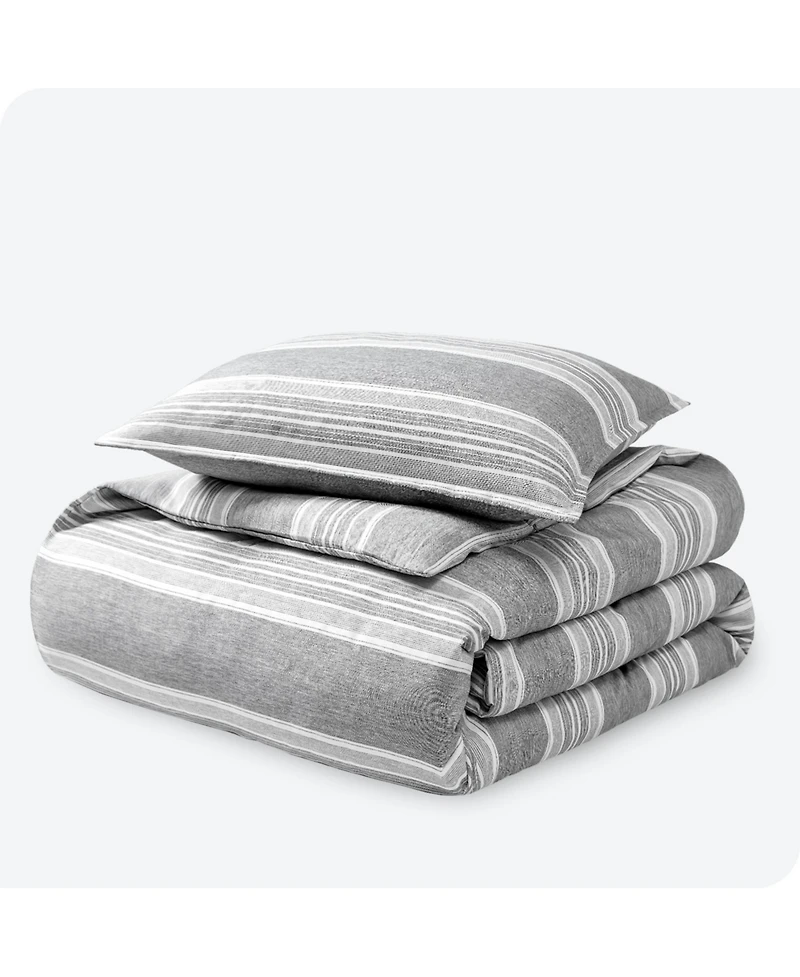 Bare Home Double Brushed Duvet Cover Set Twin/Twin Xl - Stripe