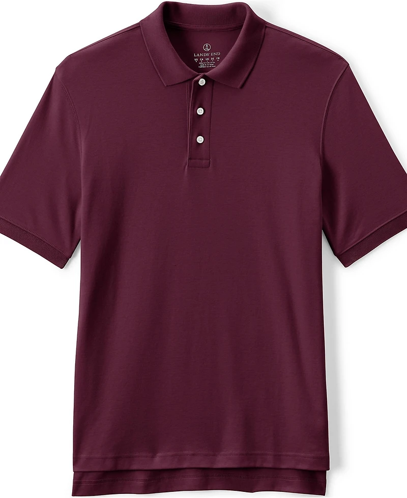 Lands' End Men's Short Sleeve Interlock Polo Shirt