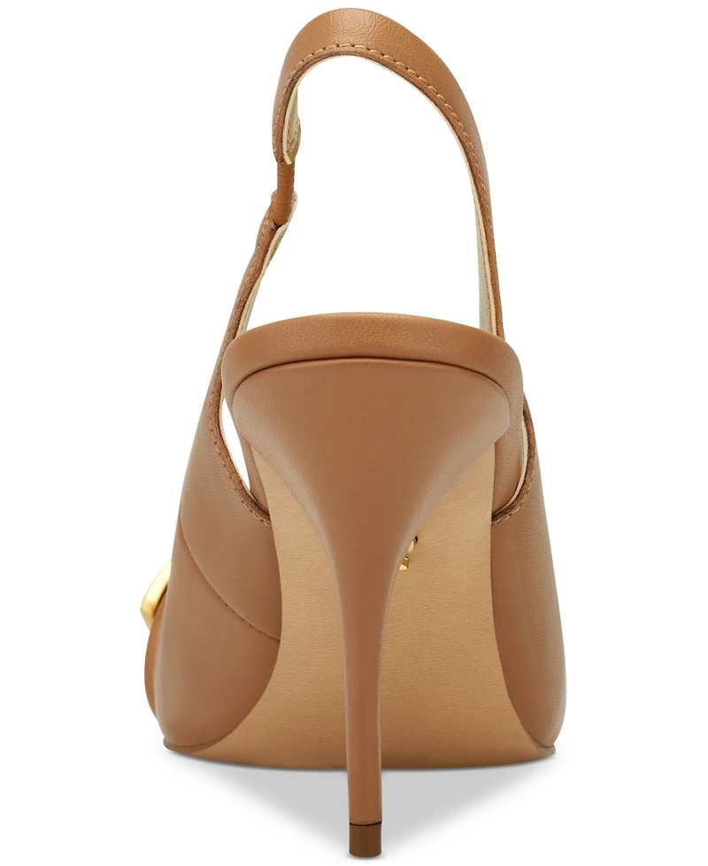 Donna Karan New York Women's Sayer Leather Square Toe Slingback Pumps