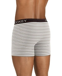 Jockey Men's Lightweight Cotton Blend 5" Boxer Briefs, Pack of 4