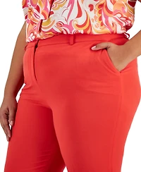 Tahari Asl Plus Classic Mid Rise Ankle Pants