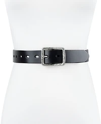 Levi's Women's Hammered Center Bar Buckle Casual Leather Belt