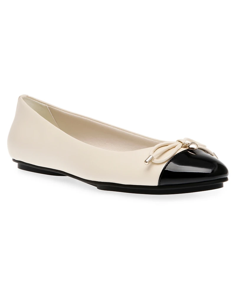 Anne Klein Women's Luci Cap Toe Ballet Flats