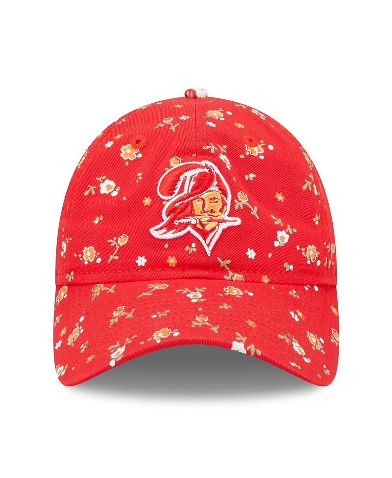 Women's New Era Red Tampa Bay Buccaneers Floral 9TWENTY Adjustable Hat