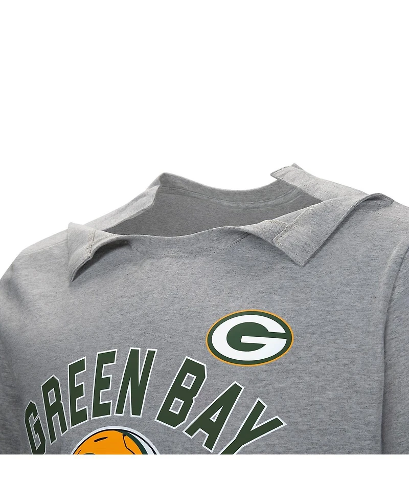 Men's Gray Green Bay Packers Tackle Adaptive T-shirt