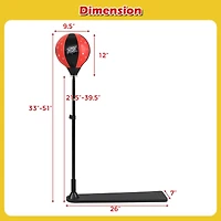 Kids Punching Bag w/Adjustable Stand Boxing Gloves Boxing Set