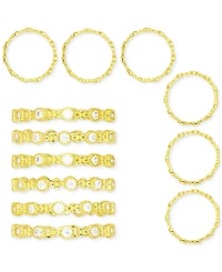 6-Pc. Set Cubic Zirconia Stack Rings 14k Gold-Plated Sterling Silver