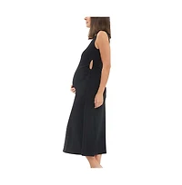 Ripe Maternity Carol Rib A-line Cut Out Dress Black