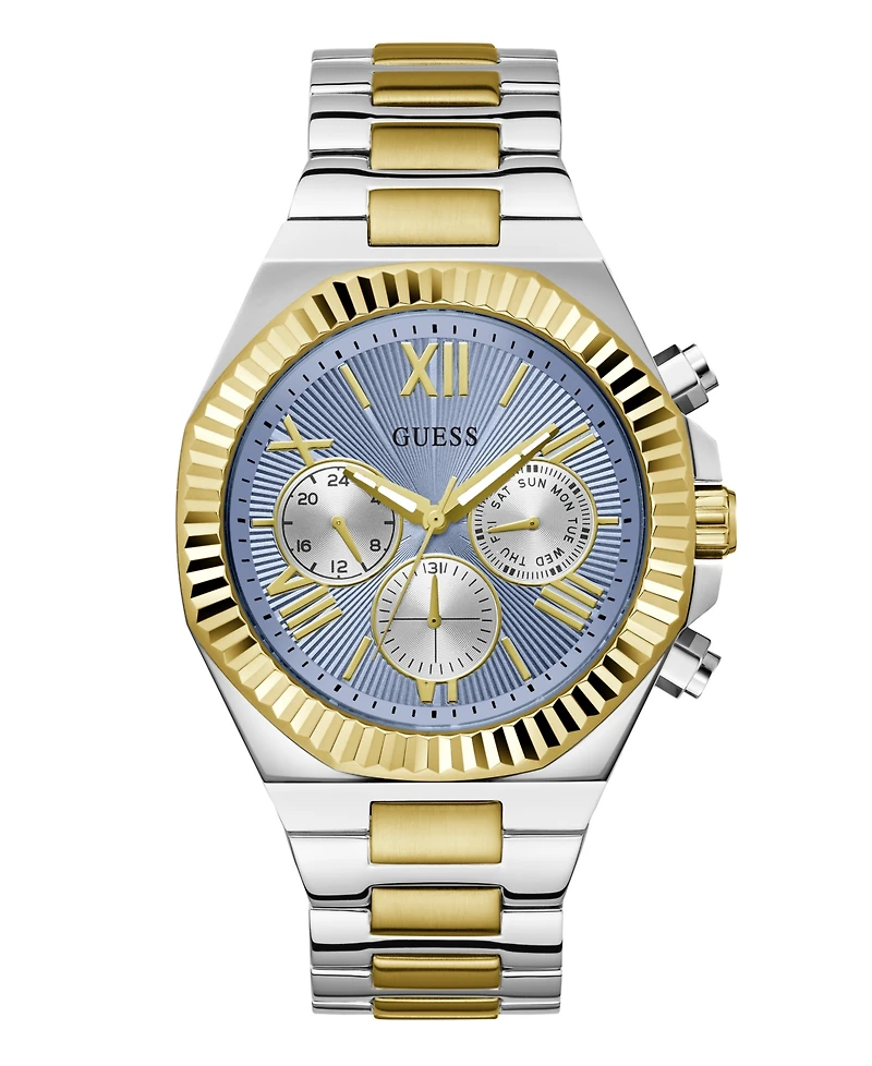 Guess Men's Analog Two-Tone 100% Steel Watch 44mm