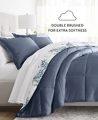 ienjoy Home Bamboo Leaves Blue 2-Piece Comforter Set, Twin/Twin Xl