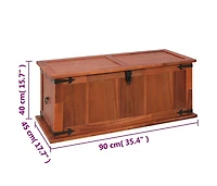 Storage Chest 35.4"x17.7"x15.7" Solid Acacia Wood