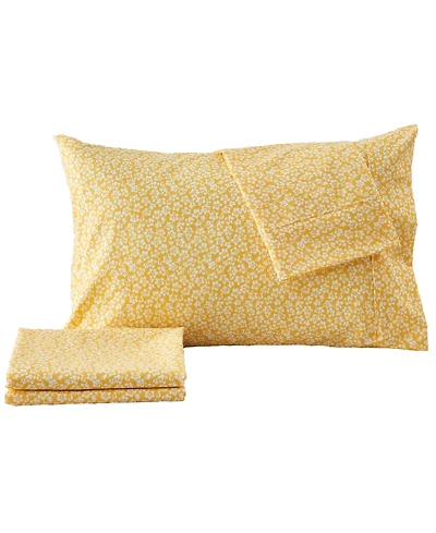 Premium Comforts Floral Printed Microfiber 3-Pc. Sheet Set, Twin