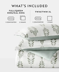 ienjoy Home Folk Leaves 3-Piece Comforter Set