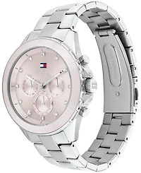 Tommy Hilfiger Women's Multifunction Silver-Tone Stainless Steel Watch 40mm