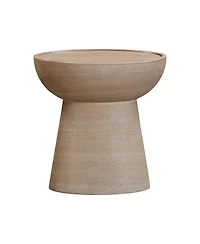Tov Furniture 1 Pc. Textured Faux Terrazzo Travertine Indoor, Outdoor Side Table