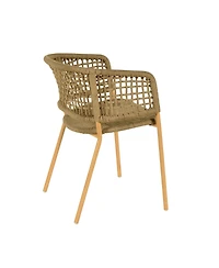 Tov Furniture 1 Pc. Oak Finish Outdoor Dining Chair