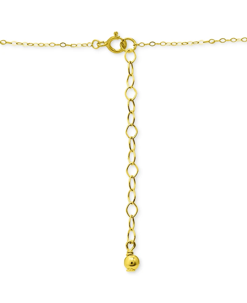 Giani Bernini Cubic Zirconia Open Heart Pendant Necklace in Gold over Silver, 16" + 2" extender, Created for Macy's