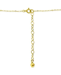 Giani Bernini Cubic Zirconia Open Heart Pendant Necklace in Gold over Silver, 16" + 2" extender, Created for Macy's