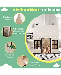 Sugift Toddler Large Playhouse with Star String Lights