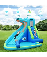 Inolait Inflatable Water Pool with Splash and Slide Without Blower