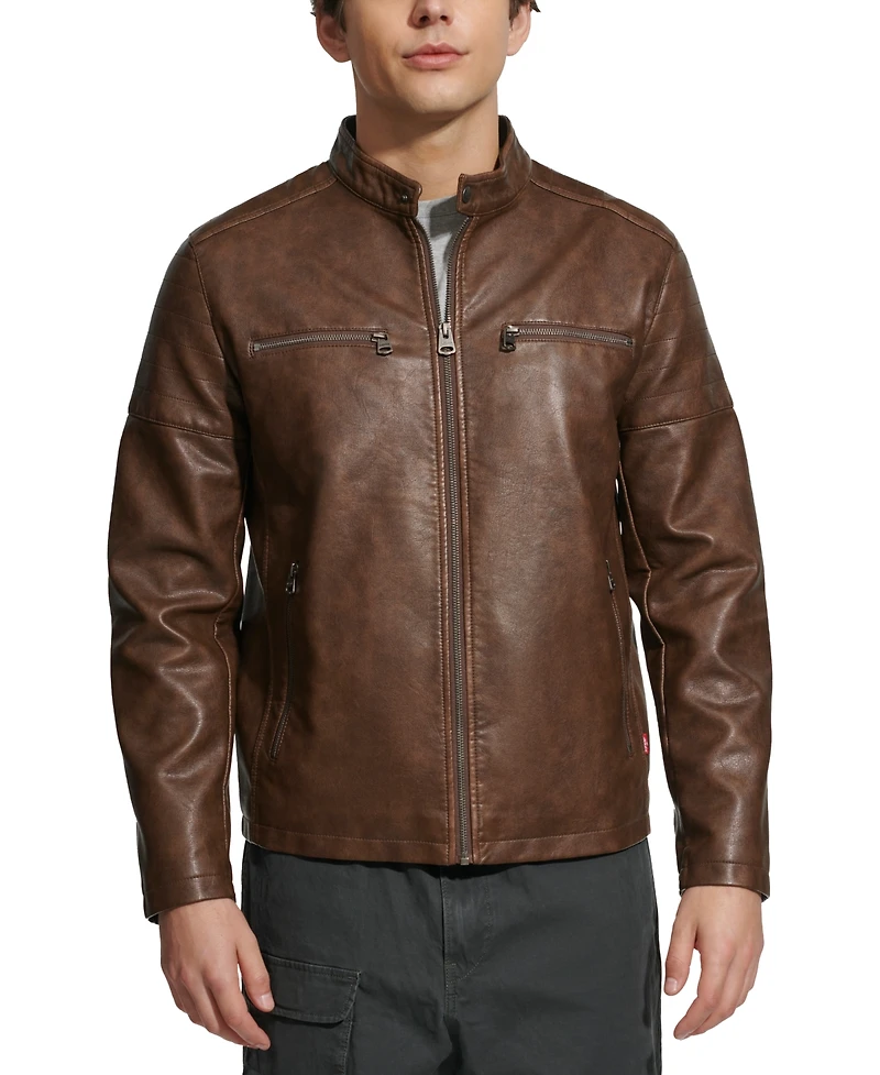 Levi's Men's Faux Leather Racer Jacket