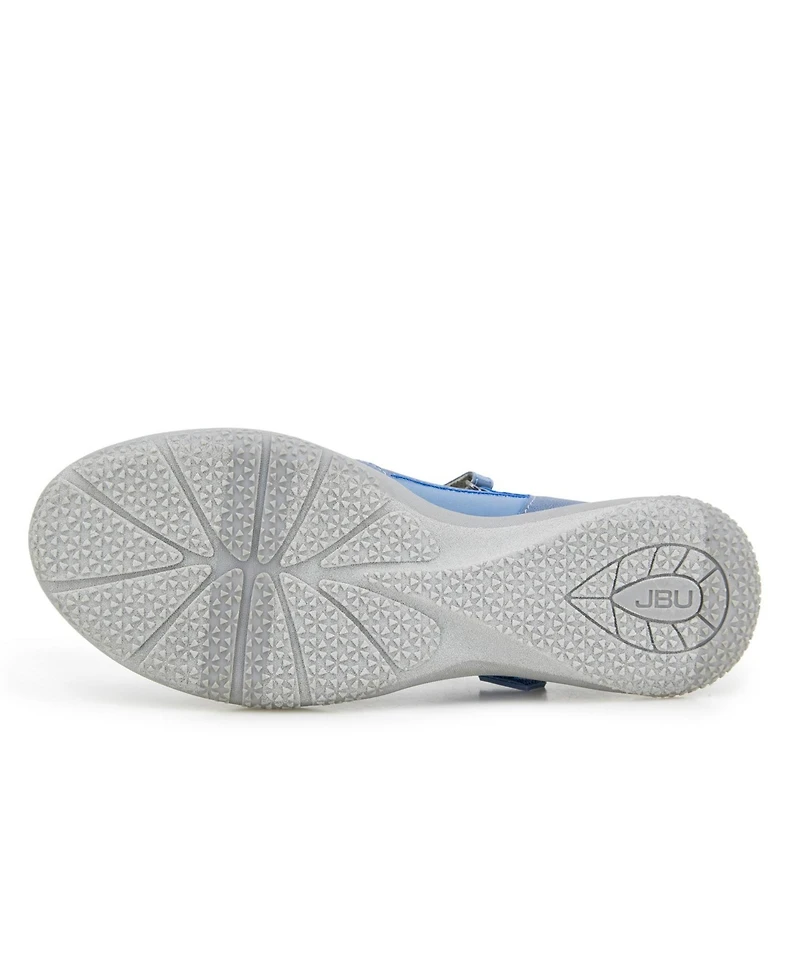 Jbu Women's Dandelion Hook and Loop Closure Sporty Flat Shoe