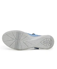 Jbu Women's Dandelion Hook and Loop Closure Sporty Flat Shoe