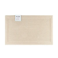 Host & Home Cotton Bath Rug, Stylish Textured Woven Design, Slip Resistant Backing, 5 Color Options