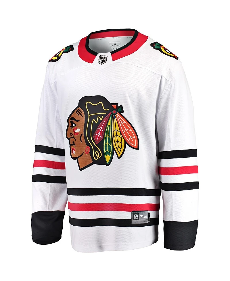 Men's Fanatics White Chicago Blackhawks Breakaway Away Jersey