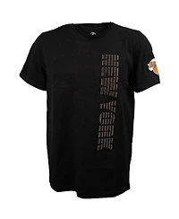 Men's Fisll Black New York Knicks 3D Puff Print Sliced Logo T-shirt