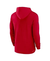 Men's Nike Red Tampa Bay Buccaneers Sideline Performance Long Sleeve Hoodie T-shirt