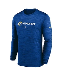 Men's Nike Royal Los Angeles Rams Sideline Team Velocity Performance Long Sleeve T-shirt