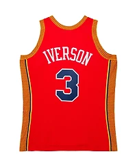 Men's Mitchell & Ness Allen Iverson Red Philadelphia 76ers 2004/05 Hardwood Classics Swingman Jersey